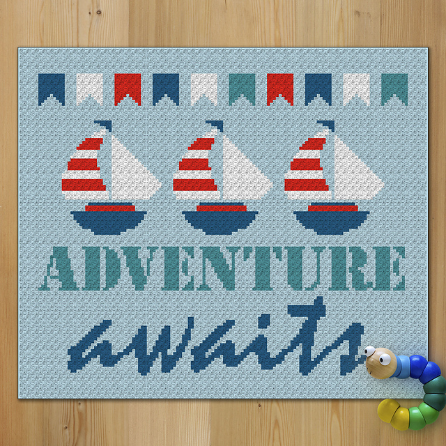 Adventure Awaits C2C throw blanket