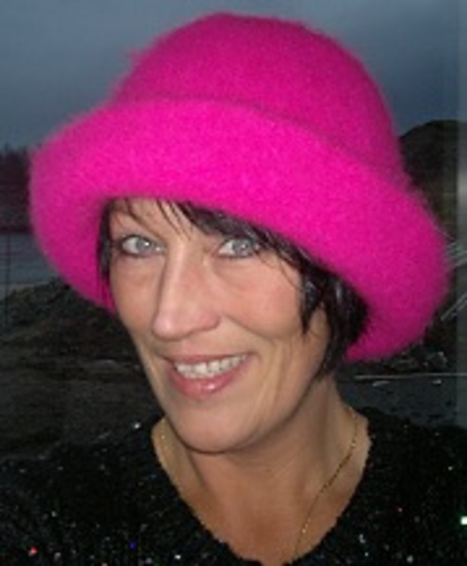 Pink felted hat