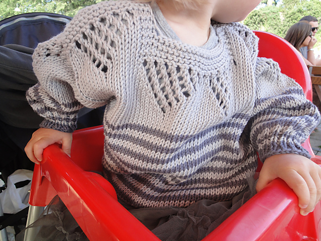 Lacy-yoked Sweater