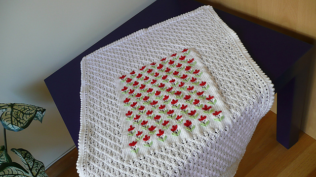 Embroidered Cot Cover