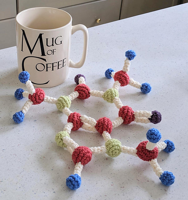 Caffeine Molecule Amigurumi