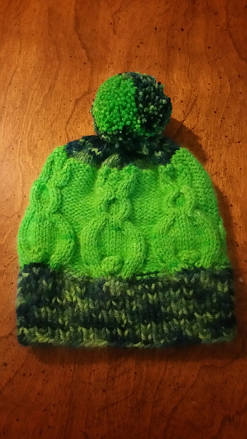 Cabled Bunny Hat