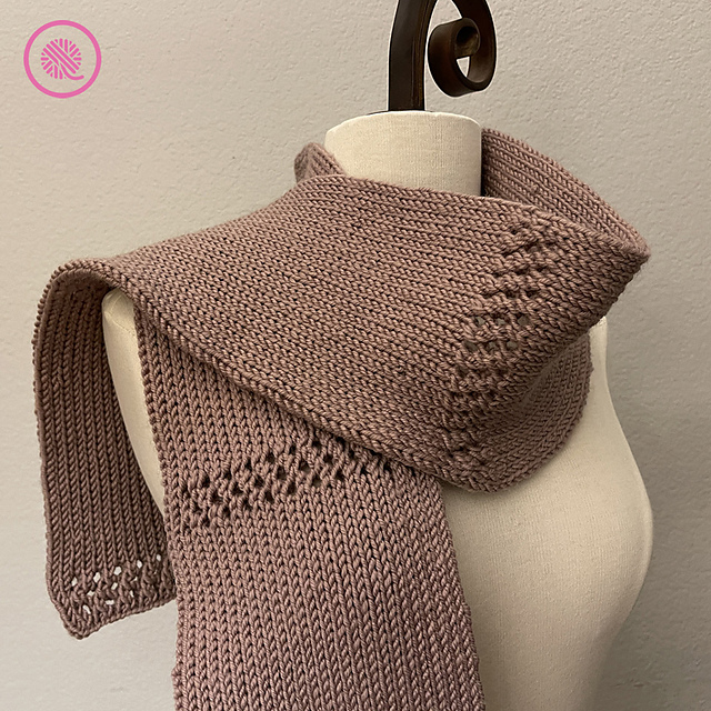 Ravelry: Double Knit Eyelet Scarf pattern by Kristen Mangus