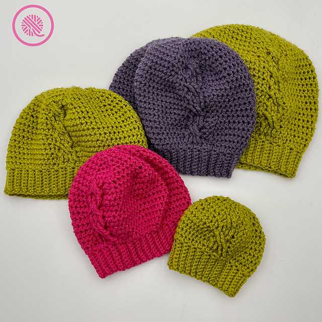 Worsted Cabled Hats