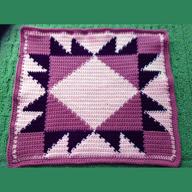 Cro-Quilt Block NT Crown Of Glory