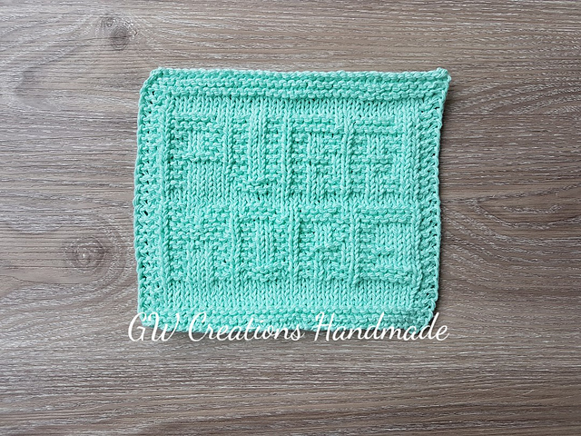 Purr More dishcloth