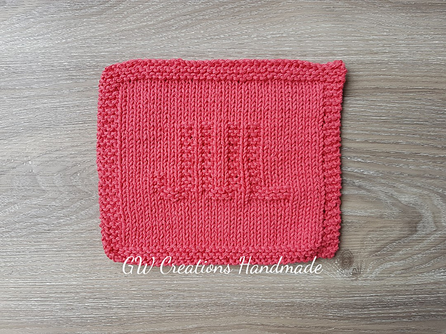 July dishcloth