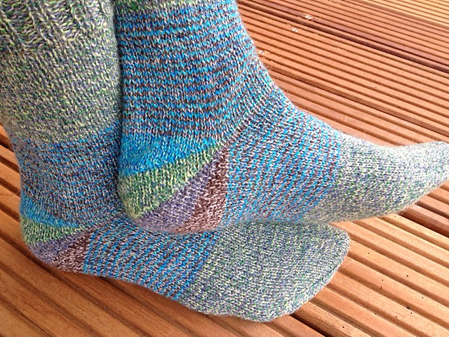 Eternity Socks with Rainbow Heels