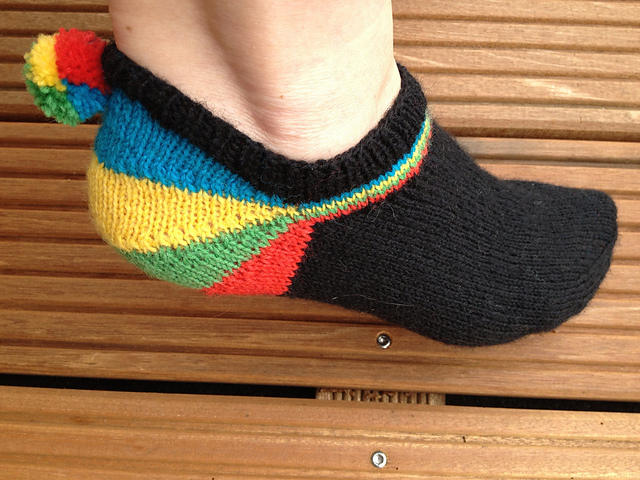 Rainbow Heel Sneaker Socks