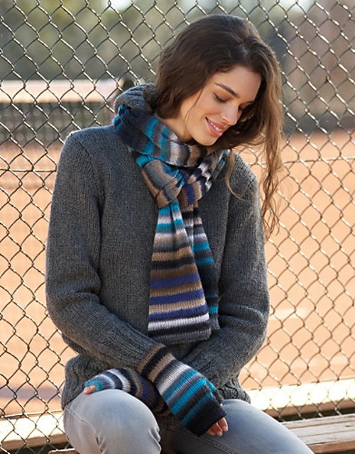 90-22 Sweater + Scarf + Wrist warmers