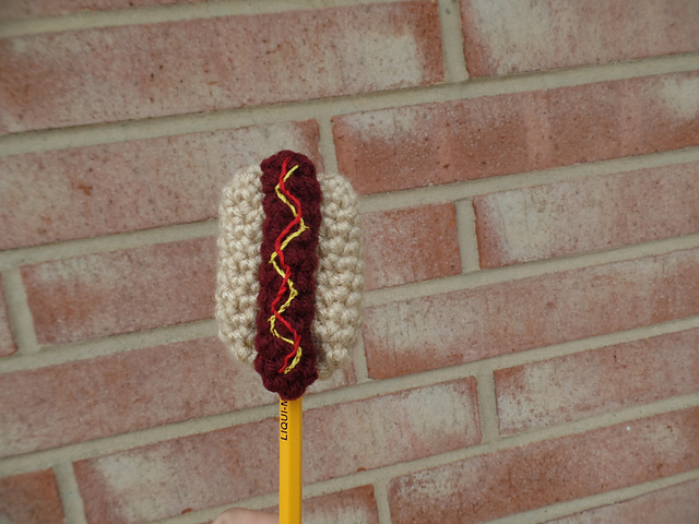 Hot Dog Pencil and Pen Cozy