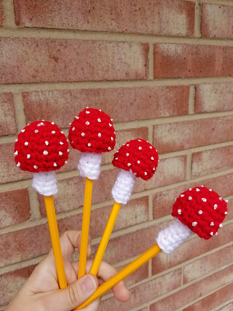 Magic Mushroom Pencil Cozy