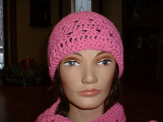 Peek-a-Boo Hat and Scarf Set - Hat