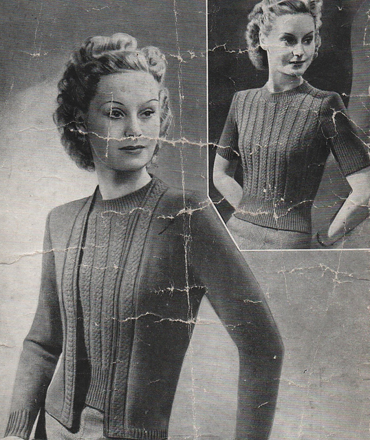 Charming twin set: plaited