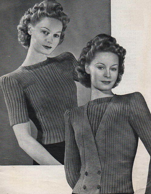 Twin Set in ribbing
