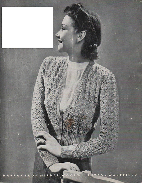 Lady's cardigan in open work