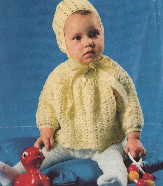 Baby jacket & bonnet 683