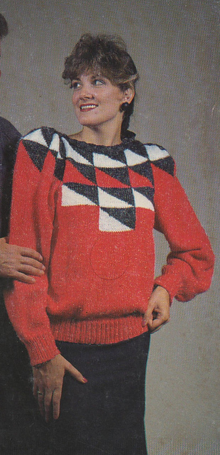 1. Ladies Intarsia block jersey