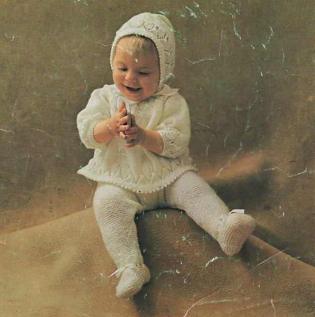 Baby's Angel top, leggings & bonnet