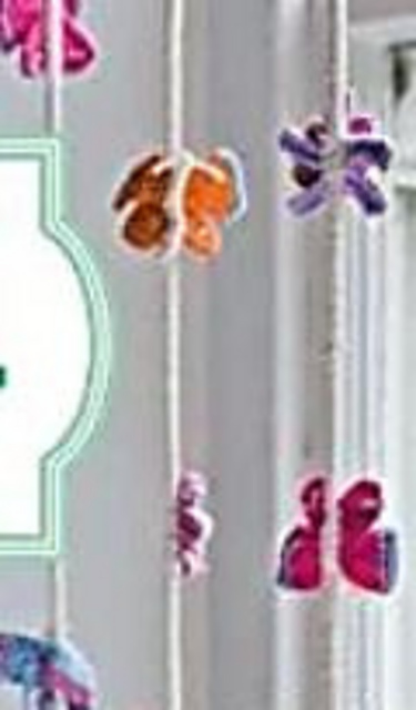 Butterfly & flower bedroom curtain