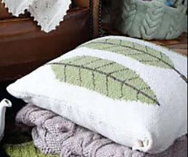 Large leaf cushion cover