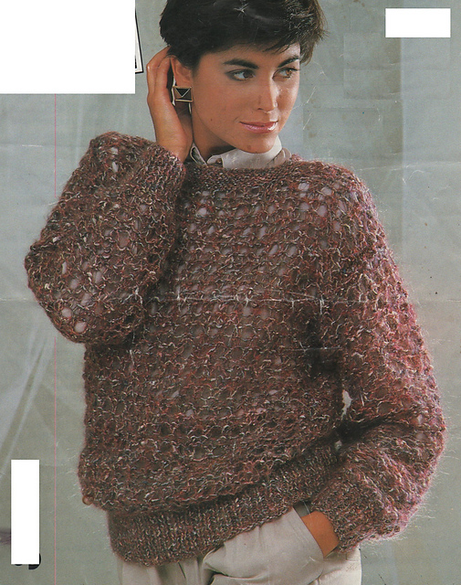 Drop shoulder sweater