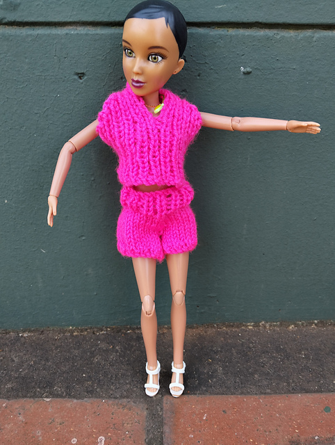 #0155 Pink top and shorts