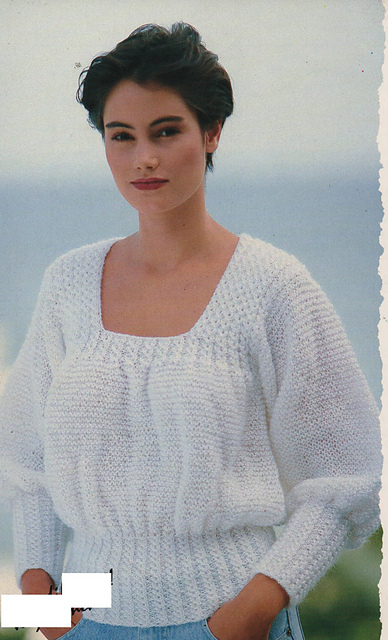Easy knit square neck pullover