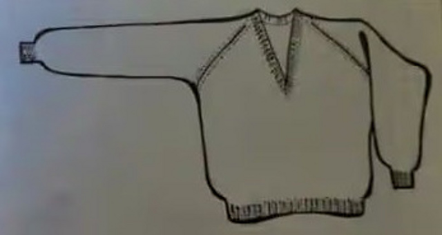 V neck raglan sweater 113
