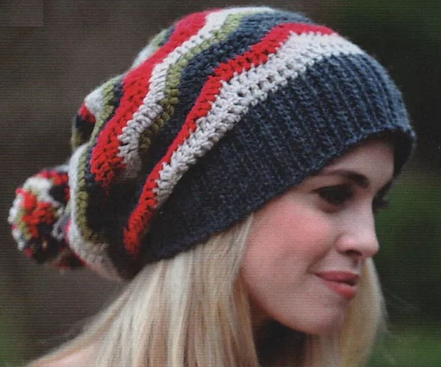 Oversized Chevron Beanie