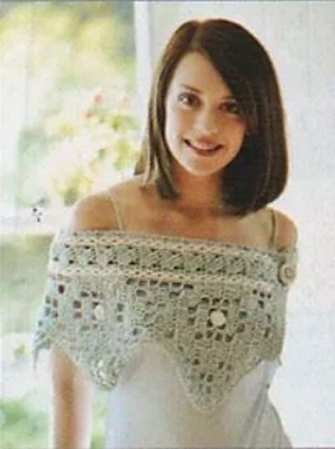 Ravelry: Lacy off the shoulder wrap pattern by hachette