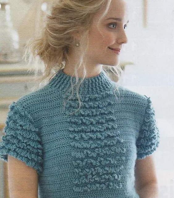 Ravelry: Fitted ruffle top pattern by hachette