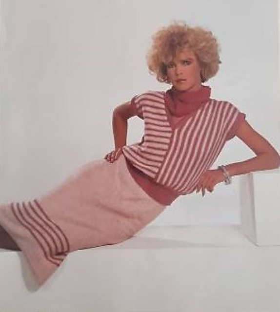 Two piece suit in two shades of pink