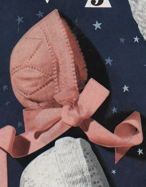 Leaf Patterned Bonnet: Pink
