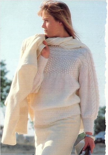 Saddle yoke sweater