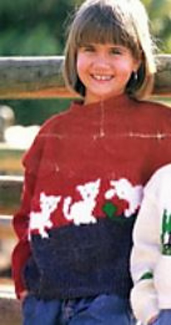 Pullover with kitty cat motif
