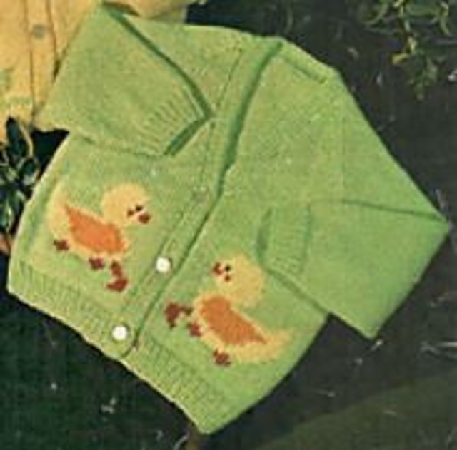 Green cardigan