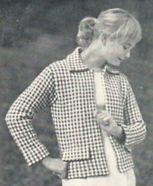 Ravelry: Jacket in Dog's Tooth Check pattern by Margaret Murray