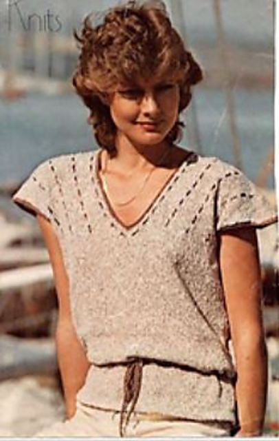 V neck drawstring top