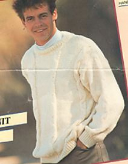 Man's cabled pullover