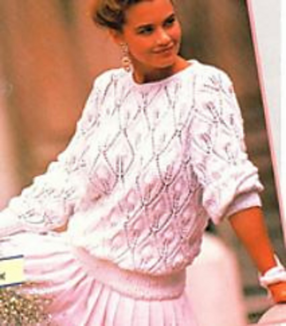 Lacy sweater in cotton