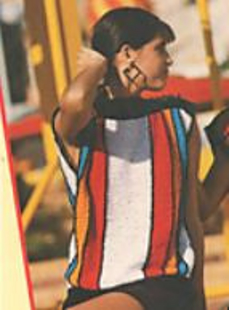 Top with vertical stripes
