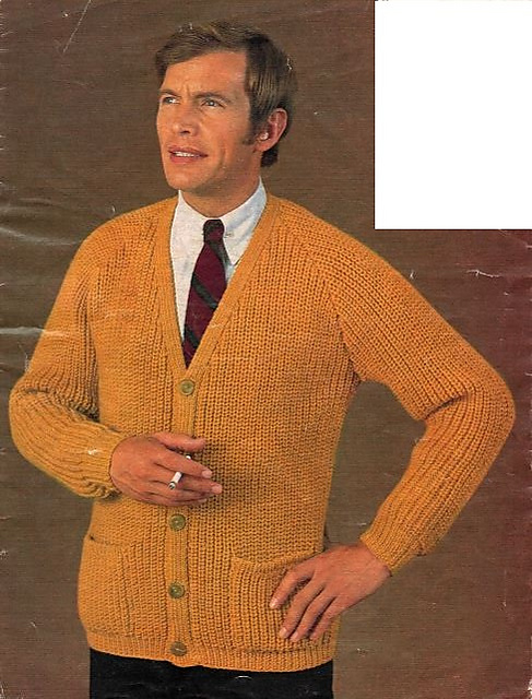 Man's Raglan Cardigan