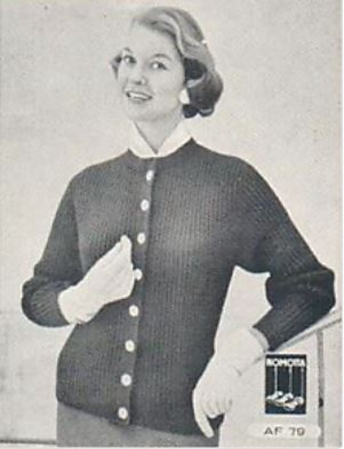 Her ribbed cardigan