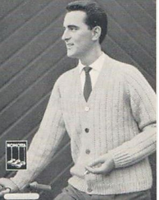 His cardigan
