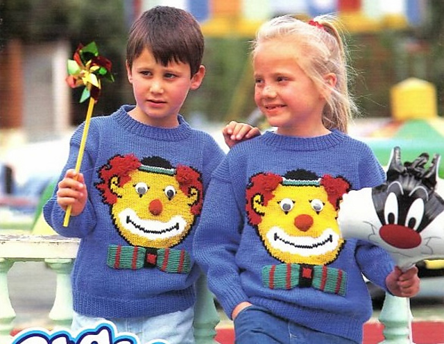 Childrens pullover with clown motif 96.109