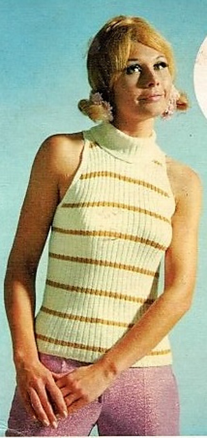 Skinny rib sweater with polo neck
