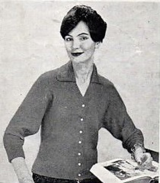 Cardigan with shirt neckline