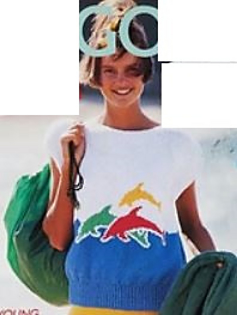 Lady's sweater with dolphins