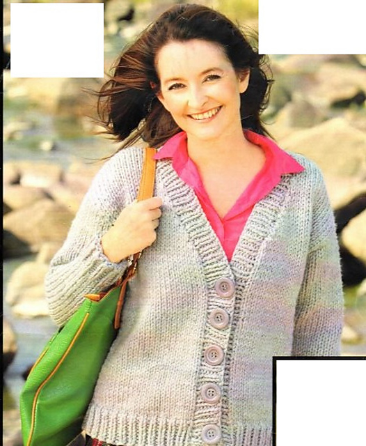 12.101 Drop sleeve v neck cardigan